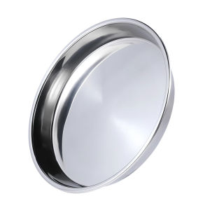 Food Grade 304 Stainless Steel Plate Disc Basin Flats For Home Steaming Plate round Dinner Plate Dish Tray Large Iron Tray