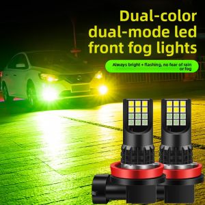 MENGDAO | Nissan TIIDA LED Fog Light Upgrade Gold Dual Color