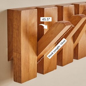 XIDUOSHU | Piano-Key No-Drill Wooden Coat Hook