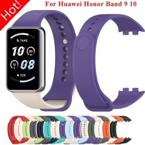 Silicone Wristband Strap For Huawei Honor Band 10 Smartwatch Wristband Sport Bracelet Watch Band For Huawei Honor Band 9 strap