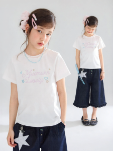 MUCMUKN | Cool and Lyrca Cotton Tshirt with Y2K Pattern and Diamonds Design