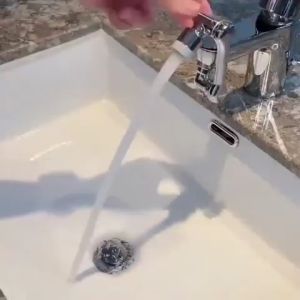 Universal 1080 Degree Rotatable Multifunction Bathroom Sink Extender Swivel Robotic Arm Faucet Aerator