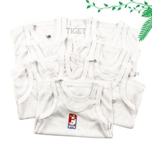 6 PCS Singlet kaos dalam bayi / anak Balita PAUD TK SD  perempuan Cowok putih polos S M L XL XXL termurah