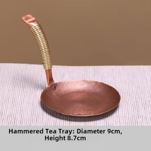 High-End Pure Copper Tea Set Accessories Wok-style Tea Roaster Retro Incense Burner Gongfu Tea Tools Purple Copper Tea Caddy