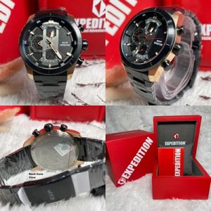 (BISA COD) Jam Tangan Pria Expedition E 6828 EXP 6828 E6828 Original Garansi Resmi 1 tahun - Stainless Steel