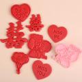 Valentine's Day Engagement Wedding Celebration DIY Hand Pressure Biscuit Mold Xi Word Butter Icing Cookies Fondant Stamp Cut. 