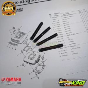 Baut tanam Blok boring Rx king RXKING hitam Original tanpa kemasan