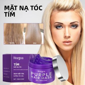 Mặt Nạ Tóc Keratin Màu Tím Dành Cho Tóc Vàng Tẩy Trắng Phục Hồi Protein Dưỡng Ẩm Sâu Nuôi Dưỡng Tóc Hư Tổn Khô Xơ Rối 100g
