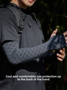 Miiow | Mens Summer Outdoor Fishing Cycling UV Protection Ice Silk Cool Sensation Sleeve Covers Long Sleeve Youth Adult Middle Age