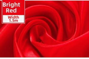 Red Cotton Imitation Denim Fabric 1m