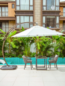 ST MIRREN | Outdoor Shade Patio Umbrella Roman Style