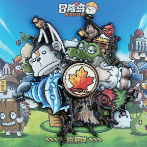 Nhãn Dính Tủ Lạnh Bằng Kim Loại Adventure Island Metal Creative Cultural Gift Game Map Maple Story Themed Retro Magnet