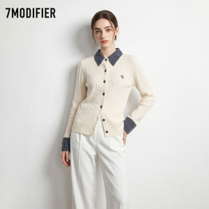 7.Modifier | Áo Cardigan Phối Nút Carô Dễ Dàng Slim
