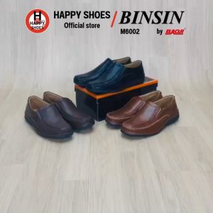 [🥇ของแท้100%🚚ส่งเร็ว🔢เบอร์39-45] BINSIN by BAOJI รุ่น M6002 รองเท้าคัทชูหนังชาย รองเท้าหนังหุ้มส้นชาย หนังนุ่ม เบาสบาย