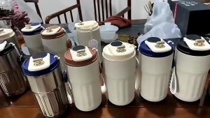 Tumbler Stainless Botol Minum 450 ml Suhu Digital LED Gelas Termos Air Kopi Panas