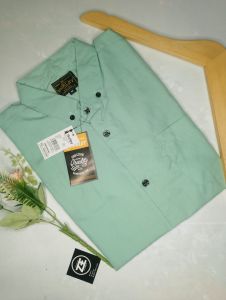 kemeja polos pria warna hijau tosca wardah soft green lengan panjang dan pendek bisa couple