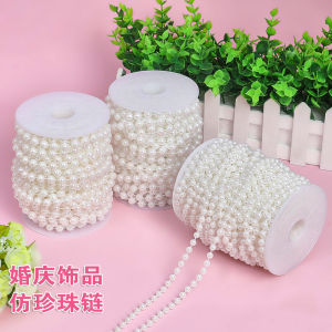 Wedding Celebration Pearl String Beaded Chain Decorative Ceiling Hanging Wedding Room Decoration Imitation Pearl Material