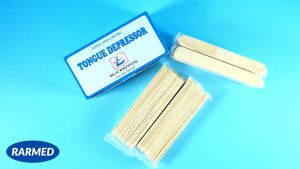 Hộp 100 que đè lưỡi gỗ khám tai mũi họng Bá Lạc - Tùy chọn tiệt trùng