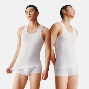 THREEGUN | Cotton Comfortable Antimicrobial Breathable Mens Vest