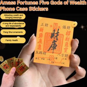 Amass Fortunes Five Gods of Wealth Phone Case Stickers Wealth From All Directions Laicai Mobile Stickers