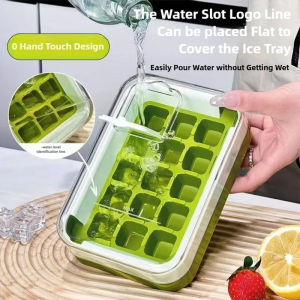 15 Grid food grade PE Ice Cubes Tray Mini Freezer Summer Mould with Lid Ice Tray Set Whiskey Cocktail Kitchen Tools