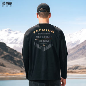 Áo Thun Cotton Dài Tay Enjeolon 245g Dành Cho Nam in Họa Tiết Mùa Thu Đông Thường Ngày Thoải Mái Thoáng Khí Cotton Nguyên Chất