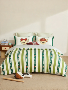 M·J BABY | Bộ Đồ Chăn Ga Gối Bằng Cotton Sơ Cấp Cho Trẻ Em Học Sinh 4/3 Món Mùa Xuân Hè