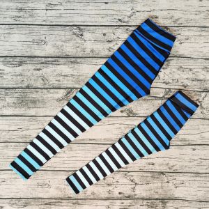 กางเกงโยคะเด็กคุณภาพสูง กางเกงวิ่งกีฬาสำหรับเด็กผู้ชายและเด็กผู้หญิง กางเกงขายาวลายทางสีสันสดใส ชุดกีฬาสำหรับนักเรียน