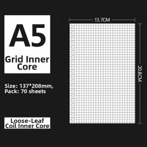 Notebook Replacement Refill Loose Leaf Paper A5 B5 Grid Cornell Style