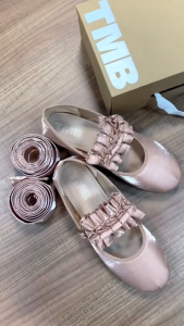 Giày búp bê vải FIORE BALLERINA màu be BAL 0001 - TMB of Vascara