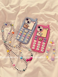 Cute Line Puppy Cellular Phone for Apple 15promax Phone Case Iphone15 New Arrival 14 Stereo 13 Cartoon 12 Crossbody 11 Chain Womens 14Promax Soft Silicone Protective Case