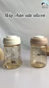 Nắp chặn sữa silicon thay thế nắp trữ sữa phù hợp với các bình cổ rộng (Moyuum TM Pigeon Grosmimi...)