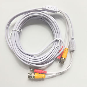 CCTV DVR Camera Recorder system Video Cable 5M/10M/20M/30M DC Power Security Surveillance BNC Cable White Color