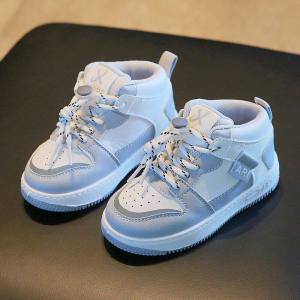 เด็กรองเท้ากีฬาเด็ก 1-7ปี ผู้ใช้เพียง 20-30 กิจกรรมด้วย Autunm แฟชั่นใหม่ การรองรับผ้าเดียวรองเท้า สูงท็อปส์รองเท้าใบสำหรับเด็กๆ 150 บาท