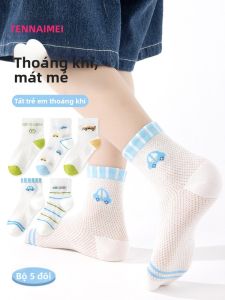 TENGNAIMEI | Vớ Ngắn Bông Mỏng Thoáng Khí Cho Bé Trai