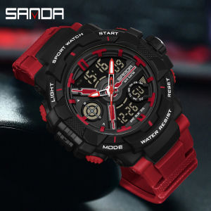 SANDA New 6226 Mens Electronic Watch Sports Multifunctional Countdown LED Waterproof Korean Version Mens Electronic Watch