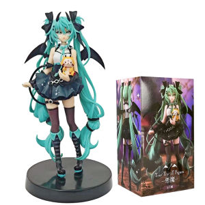 Bandai | Hatsune Miku Anime Figure Devil Raccoon Demon Cute Miku Action Figures PVC Model Collections Figurine Toys Xmas Gifts