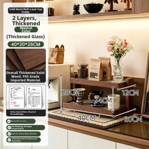 ZHUSHANXIA | Multi-layer Cup Storage Rack Wooden