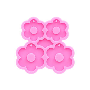 GJ-641 Shiny Mirror Plum Shape DIY Epoxy Resin Silicone Mold Keychain Earrings Necklace Pendant Jewelry Accessories Molds