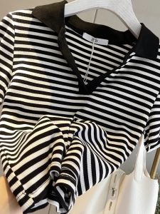 MANMI | Áo Thun Sọc Ngực Đơn Giản Thời Trang