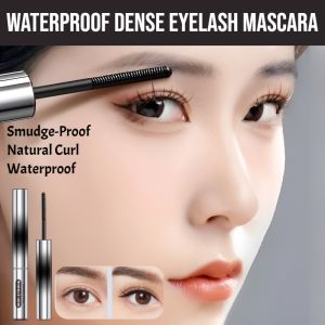 Waterproof Dense Eyelash Mascara Smudge Proof No Flaking Natural Mascara Long-Lasting Curl Professional Brush Head