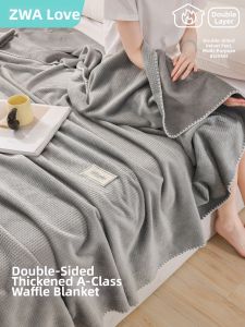 ZUOWEIAI | Air Conditioning Summer Blanket Grey Waffle 2026 New Style