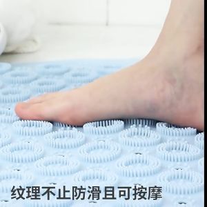 Non-slip Bathroom Bathtub Shower Rug Safety Foot Massage Mat Strong Suction PVC Round Bathroom Mat With Massage Loop