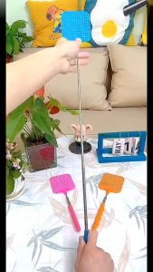 Adjustable Plastic Fly Swatter Home Long Handle Flyswatter Flapper Insect Killer
