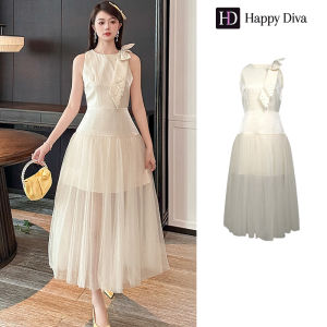 Happy Diva 2025 Womens Summer Dresses Mesh Dresses Casual Dresses Wedding Formal Party Dresses Birthday Party Evening Dresses (Black/Apricot) 9770