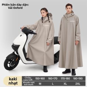 WANBAOLV | Áo Mưa Toàn Thân Cho Người Lớn Áo Mưa Chống Nước Cho Xe Điện Áo Mưa Nam Nữ Thiết Kế 3D Chất Liệu PVC Thoáng Khí Cổ Rộng 18cm