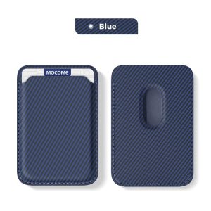 Strong Magnetic Wallet Leather Card Holder Case for iPhone 17 16 15 14 13 12 For Magsafe Carbon Fiber Leather Wallets Card Bag
