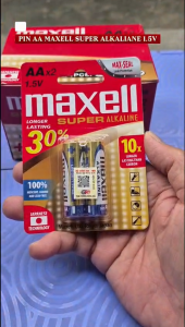 Vỉ 2 viên pin tiểu AA Maxell Super Alkaline 1.5V chính hãng