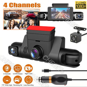 New 360° Car Camera 4Lens 1080P Dash Cam auto Night Vision car recording camera Car DVR Front Rear View Camera Casr accessory