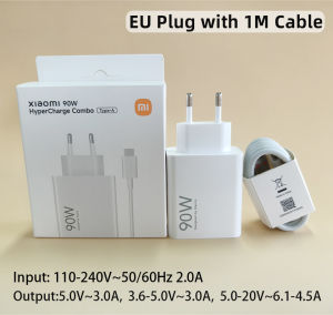 Xiaomi | XIAOMI 90W Charger Original Mi Turbo Fast Charging Adapter EU US Xiaomi 17 Ultra 15 15T 14 13 13t Poco F7 F8 X7 X8 M8 Redmi Note